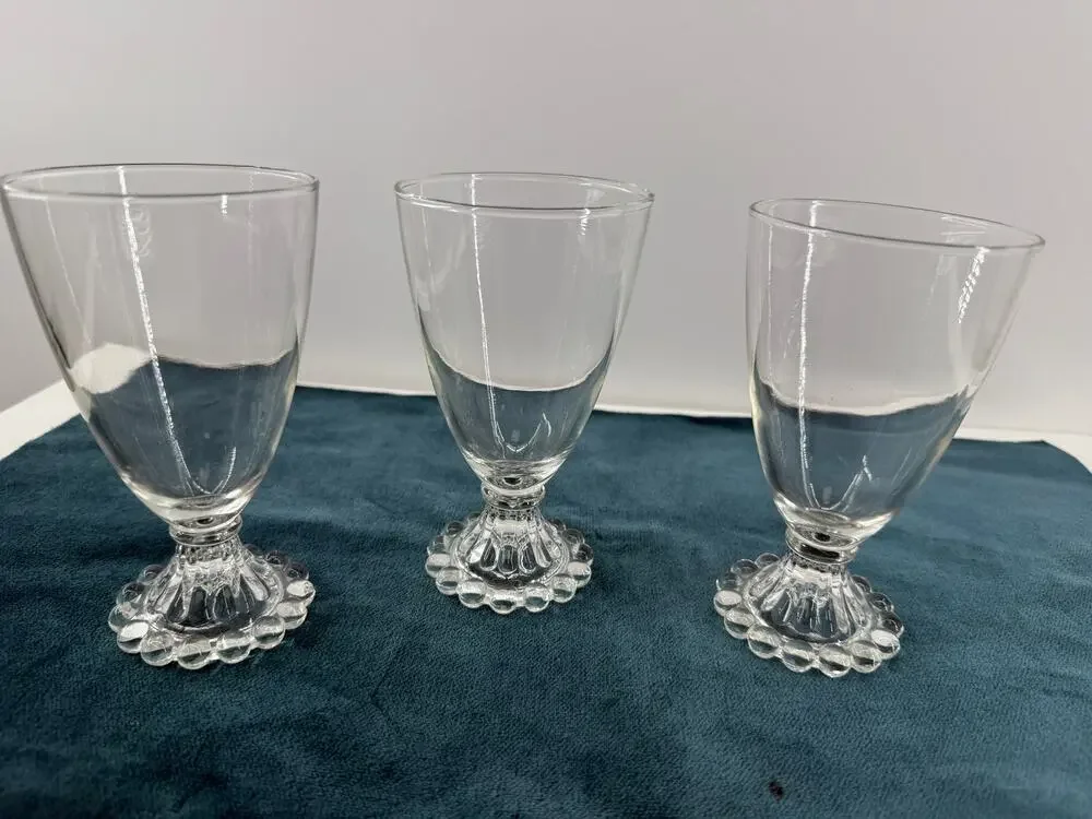 Mid Century Vintage Anchor Hocking Berwick Boopie Water Goblets Set Of 3